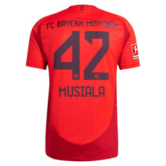 Jamal Musiala Bayern Munich adidas 2024/25 Home Authentic Player Jersey - Red adidas