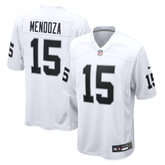 Las Vegas Style White & Black Football Jersey (Mendoza)