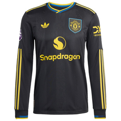 Cristiano Ronaldo Manchester United adidas 2025/26 Third Authentic Long Sleeve Player Jersey - Black