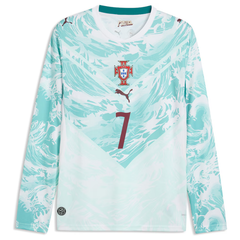 Cristiano Ronaldo Portugal National Team Puma 2026 Away Long Sleeve Jersey - White