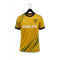Goalvix Yellow & Black Dynamic Graphic Performance Football Jersey – Premium Soccer Shirt