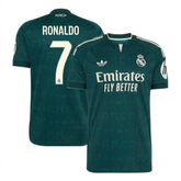 Madrid Jersey Dark Green Patterned Custom Football Shirt (Ronaldo)