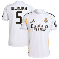 Jude Bellingham Real Madrid adidas 2025/26 Home Authentic Jersey - White