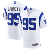 Los Angeles Style White & Royal Blue Football Jersey (Garrett)