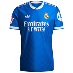 Real Madrid adidas 2025/26 Third Authentic Custom Jersey - Blue
