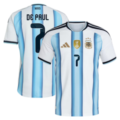 Rodrigo De Paul Argentina National Team adidas 2026 Home Authentic Jersey - White