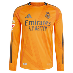 Vini Jr. Real Madrid adidas 2024/25 Away Long Sleeve Player Jersey - Orange Adidas