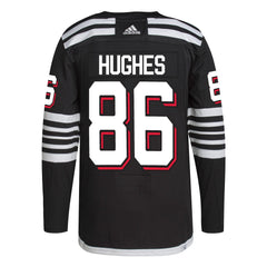 Jack Hughes New Jersey Devils adidas Alternate Primegreen Authentic Player Jersey - Black adidas