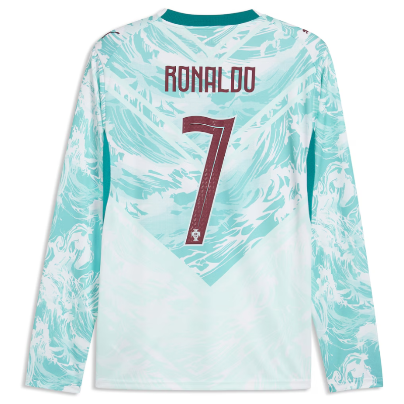 Cristiano Ronaldo Portugal National Team Puma 2026 Away Long Sleeve Jersey - White