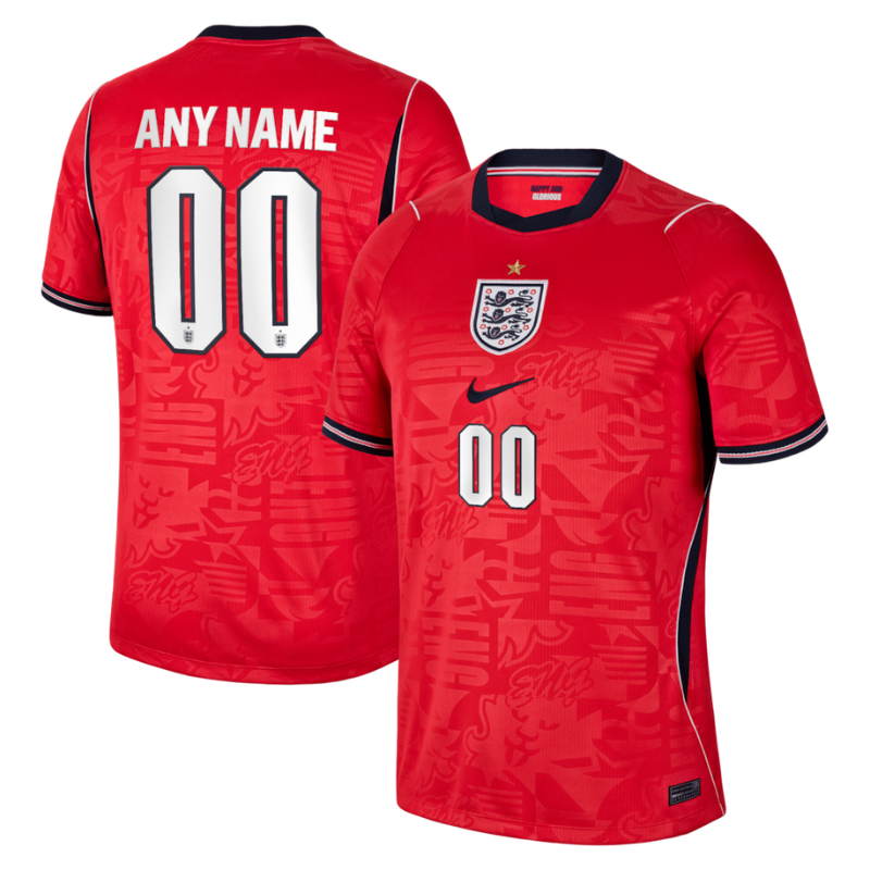 England National Team Nike 2026 Away Stadium Custom Jersey - Red