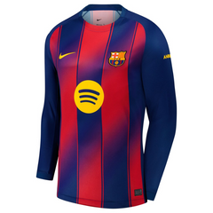 Frenkie de Jong Barcelona Nike 2025/26 Home Long Sleeve Jersey - Navy