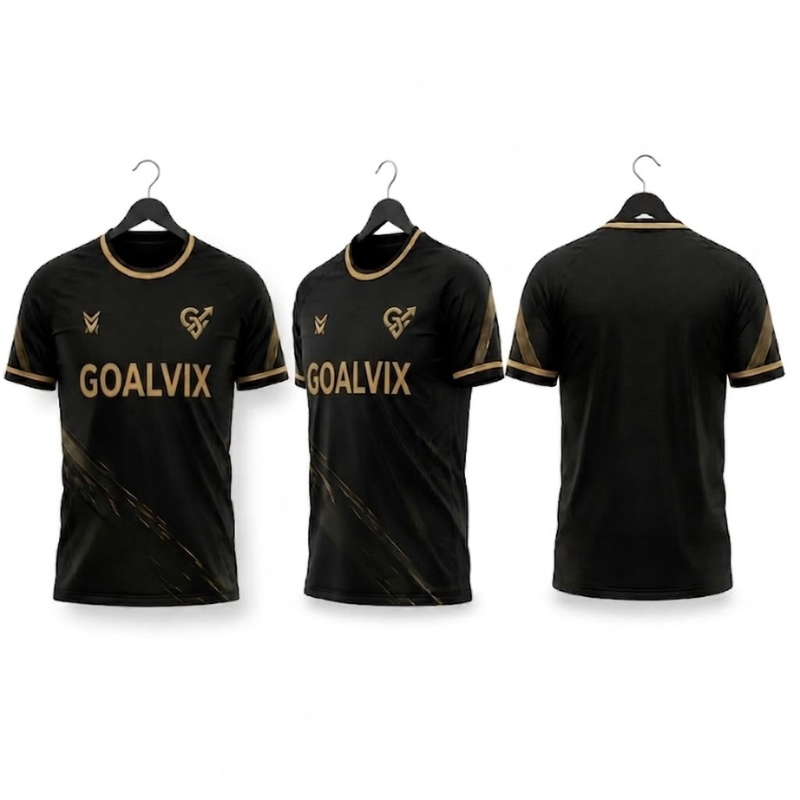GOALVIX Black & Gold Performance Football Jersey