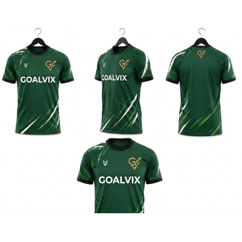GOALVIX Green Performance Football Jersey – Emerald Edition