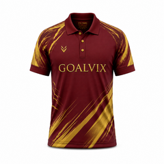 GOALVIX Men's Performance Polo Shirt – Maroon & Gold