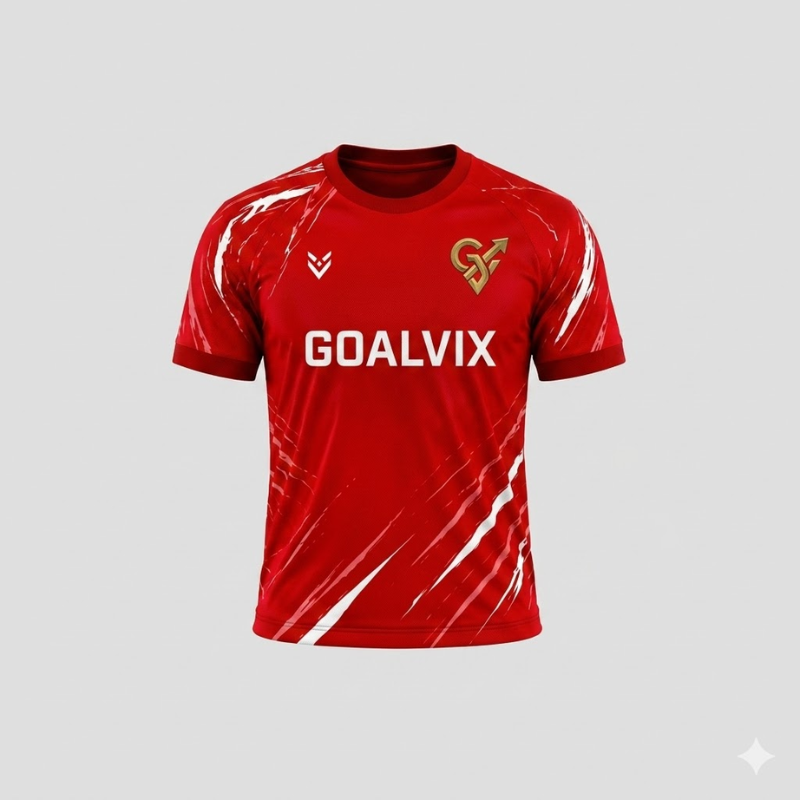 GOALVIX Red Performance Football Jersey – Crimson Edition