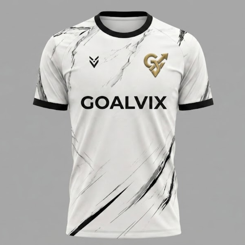 GOALVIX White Performance Football Jersey – Marble Edition