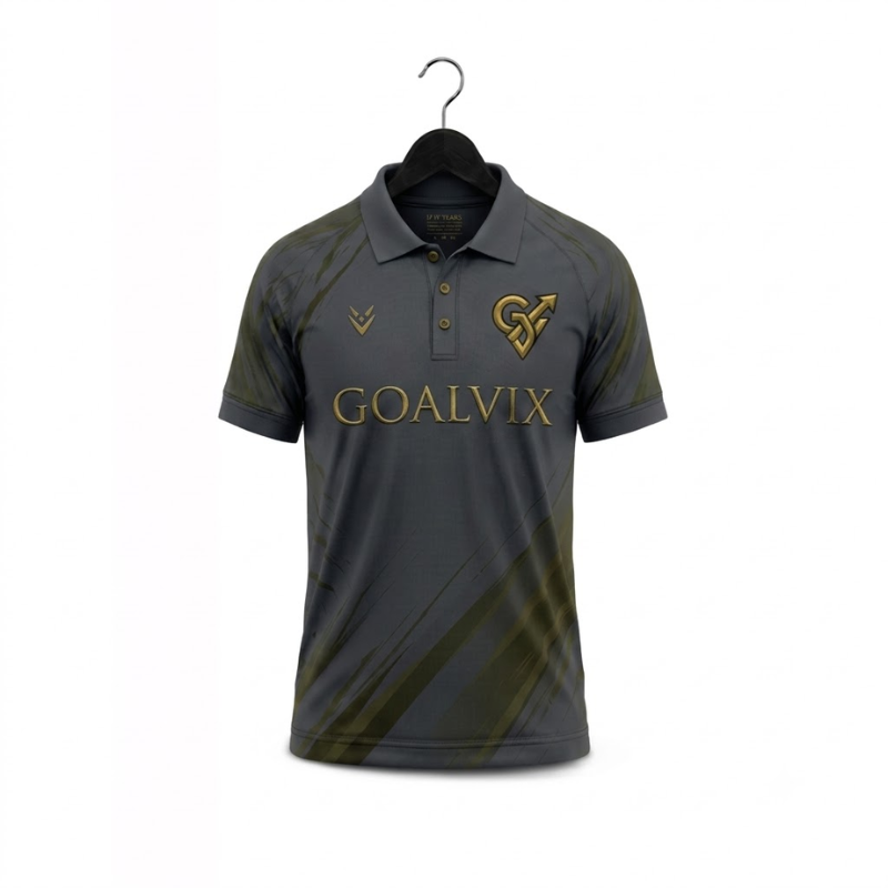 Goalvix Men's Athletic Polo Shirt – Dark Gray & Olive