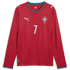 Cristiano Ronaldo Portugal National Team Puma 2026 Home Long Sleeve Jersey - Red