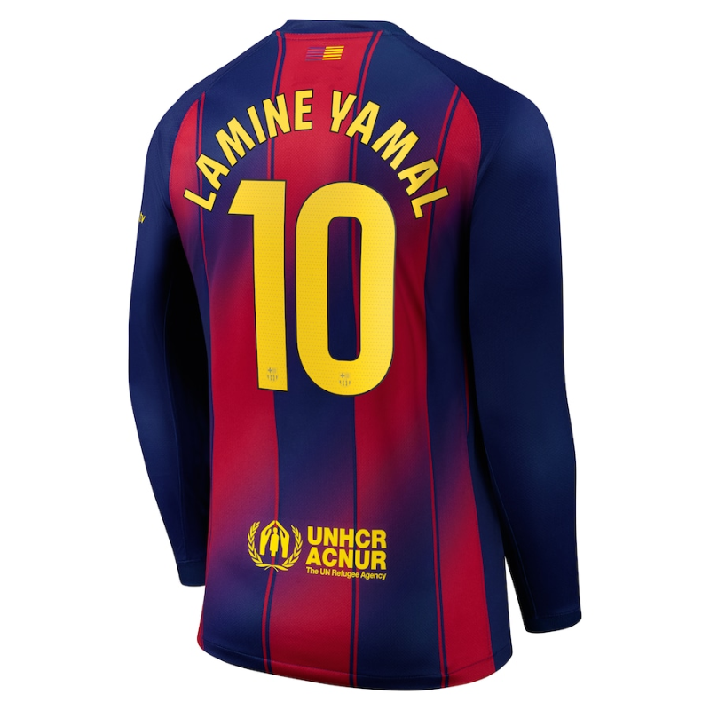 Lamine Yamal Barcelona Nike 2025/26 Long Sleeve Player Jersey - Blue