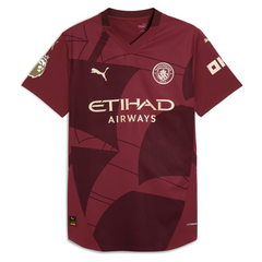 Manchester City Puma 2024/25 Third Authentic Jersey - Burgundy Puma