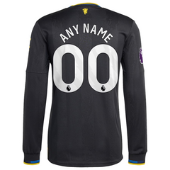 Manchester United adidas 2025/26 Third Long Sleeve Jersey - Black Adidas
