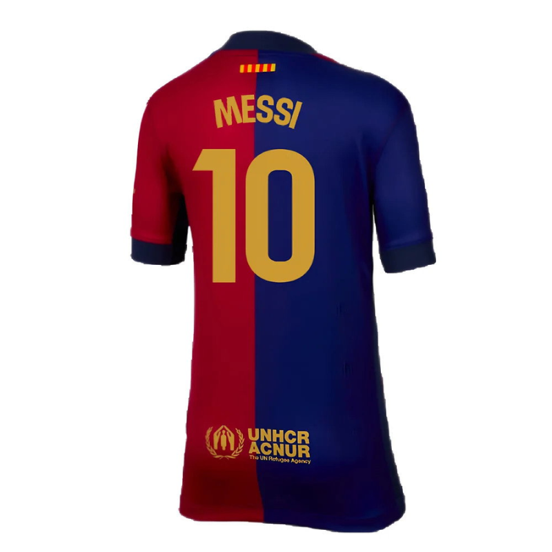 Messi 10 Barcelona Nike 2024/25 Home Jersey - Royal/Red