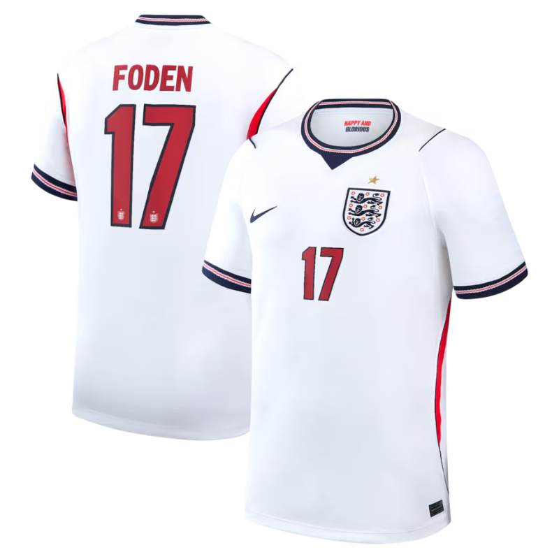 Phil Foden England National Team Nike 2026 Home Stadium Jersey - White