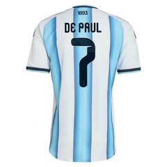 Rodrigo De Paul Argentina National Team adidas 2026 Home Authentic Jersey - White