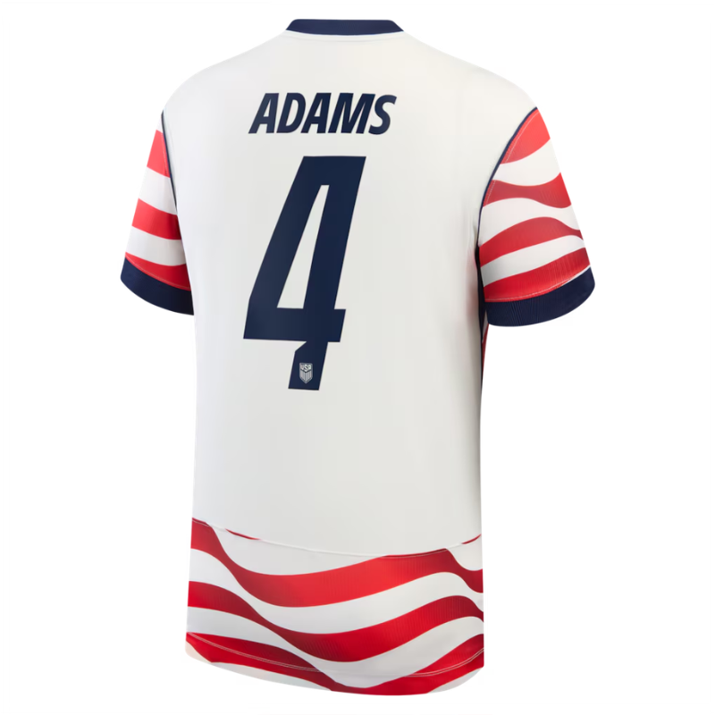 Tyler Adams USMNT Nike 2026 Home Stadium Jersey - White