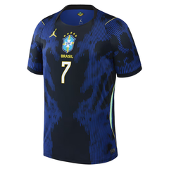 Vinicius Junior Brazil National Team Jordan Brand 2026 Away Stadium Jersey - Blue